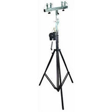 Load image into Gallery viewer, MR DJ ST200 &amp; SBC250 Pro Lighting 10 Foot Crank Light Stand &amp; Square Truss T-Bar Adapter