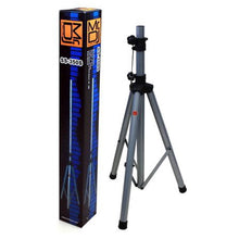 Load image into Gallery viewer, MR DJ SS350S Speaker Stand <br/> Universal Silver Heavy Duty Folding Tripod PRO PA DJ Home On Stage Speaker Stand Mount Holder