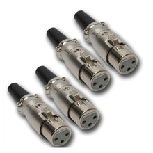 Load image into Gallery viewer, Mr. Dj XLRFH4 2 Pair XLR Female Head 3 Pin Connector Allows for Speaker Cables