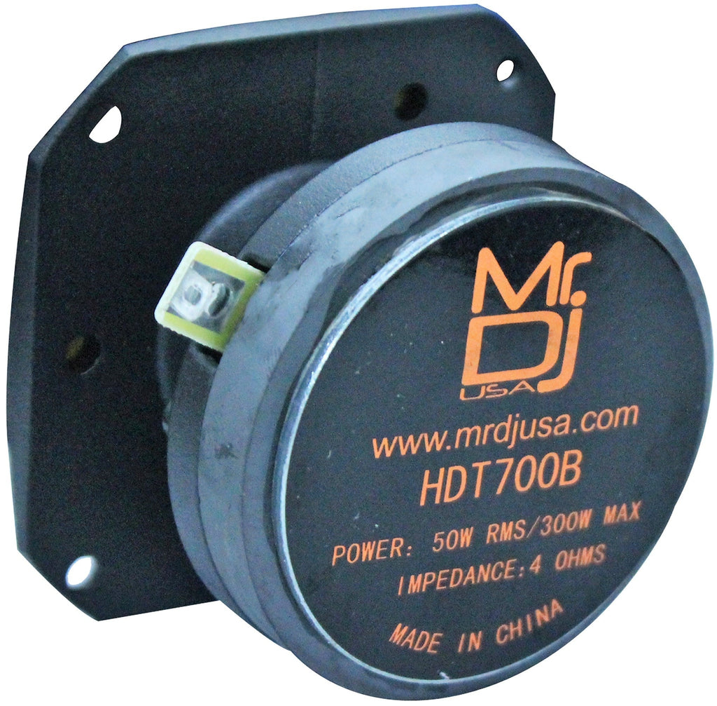 Mr. Dj HDT700B 3.5-in Titanium Bullet Tweeter w/ 10 Ounce Ferrite Magnet (Black)