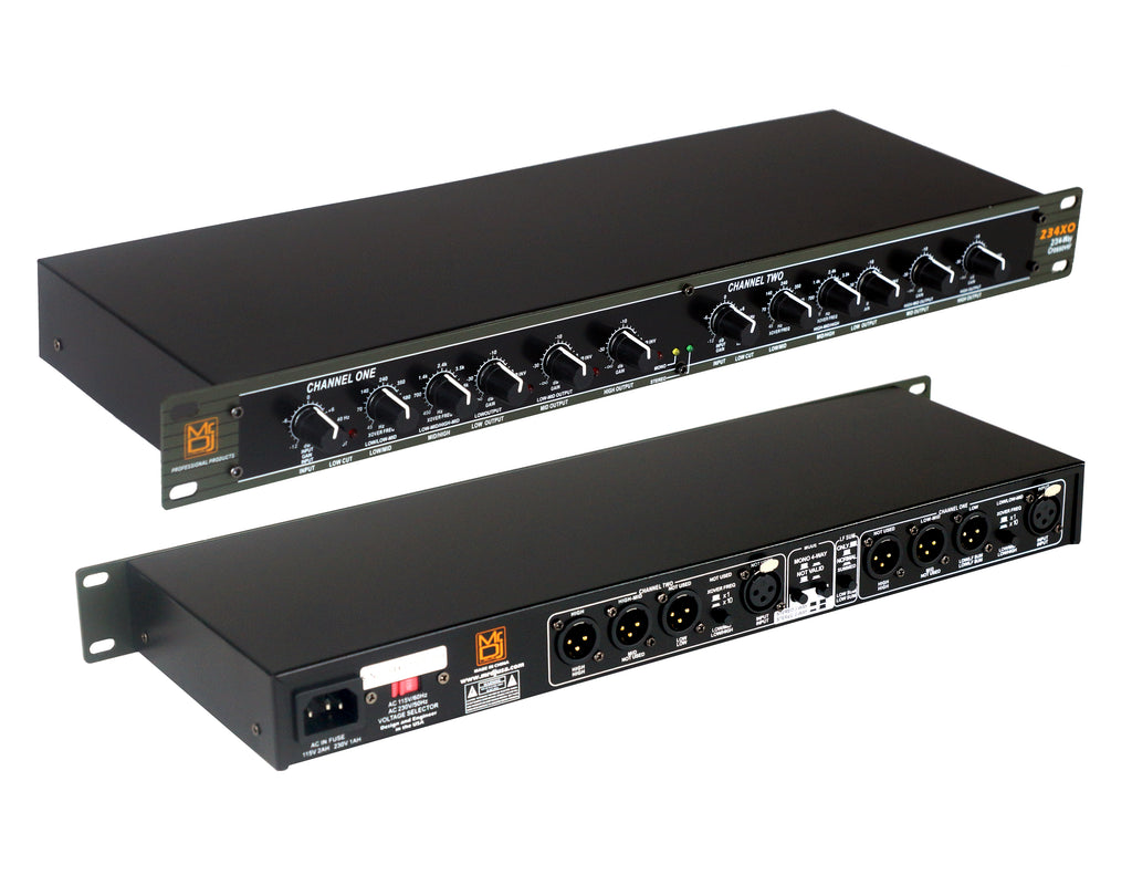 MR DJ 234XO 2/3-way Stereo, 4-way Mono Crossover