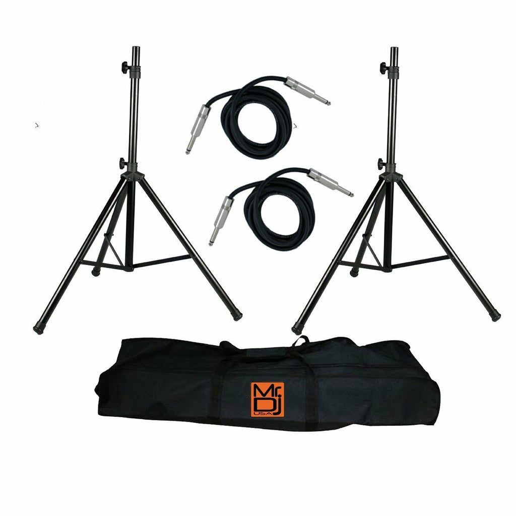 MR DJ SS750PKG 2 Speaker Stand w/ Carrying Bag & 2 1/4" Cable