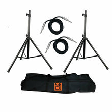 Load image into Gallery viewer, MR DJ SS750PKG 2 Speaker Stand w/ Carrying Bag &amp; 2 1/4" Cable