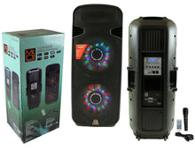 Load image into Gallery viewer, Mr. Dj LETS JUMP 3-Way dual 15â€ portable Active full range speaker, 5000 Watts P.M.P.O