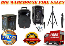 Load image into Gallery viewer, Mr. Dj DSP4000 PA DJ 15" 4000W Bluetooth DSP FM Speaker &amp; Stand