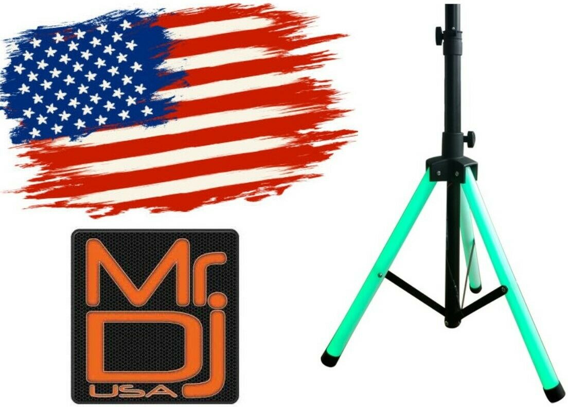 MR DJ SS850LED LED Speaker Stand Ultra Bright Color Changing Lighting with Remote