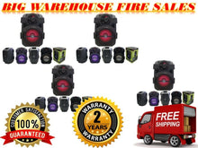 Load image into Gallery viewer, 4 MR DJ PSE-80BT 8" Portable Active Rechargeable Battery Party Speaker