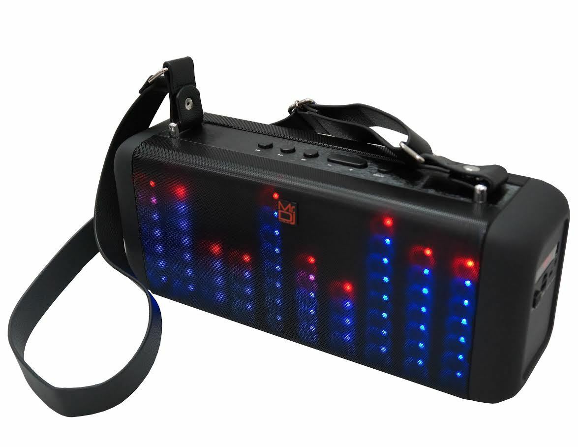 MR DJ SOUL Double 4" Portable Power Active Bluetooth Rechargeable LED Light Speaker