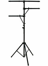 Load image into Gallery viewer, MR DJ LS-360 Heavy-Duty Portable DJ Light Stand w/ Two Fixture Arms &amp; T-Bar