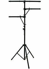 MR DJ LS-360 Heavy-Duty Portable DJ Light Stand w/ Two Fixture Arms & T-Bar