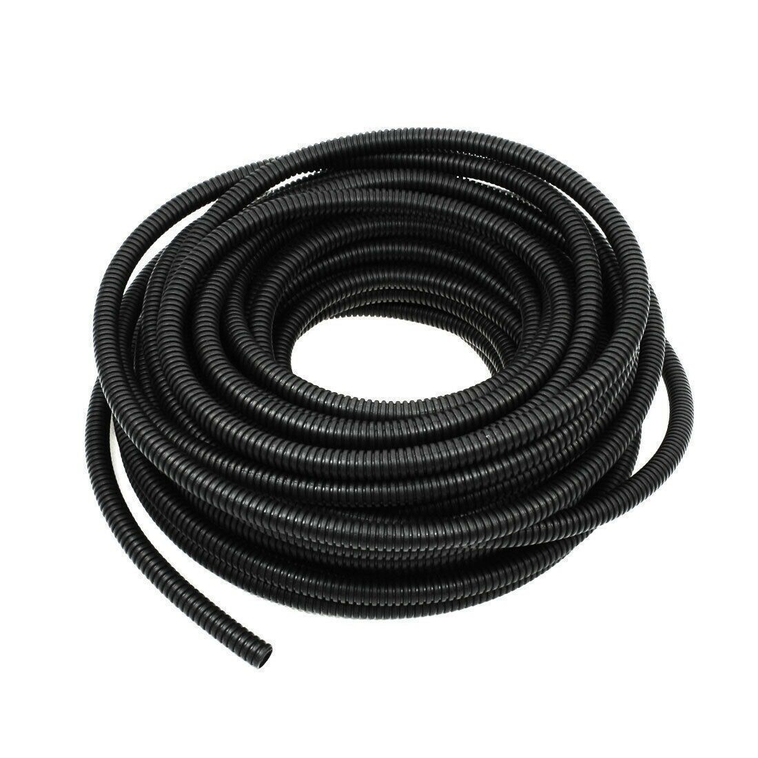 MR DJ DSLT12 100' 1/2" 13mm Black Split Wire Loom Conduit Tubing Sleeve Tube