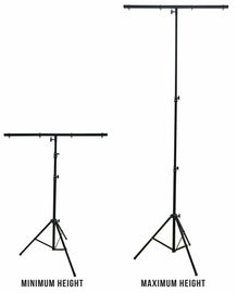 MR Dj LS-100 9 Ft DJ Lighting Tripod Portable Stage T-Bar Light Stand w/ Cross Bar FS-adapter
