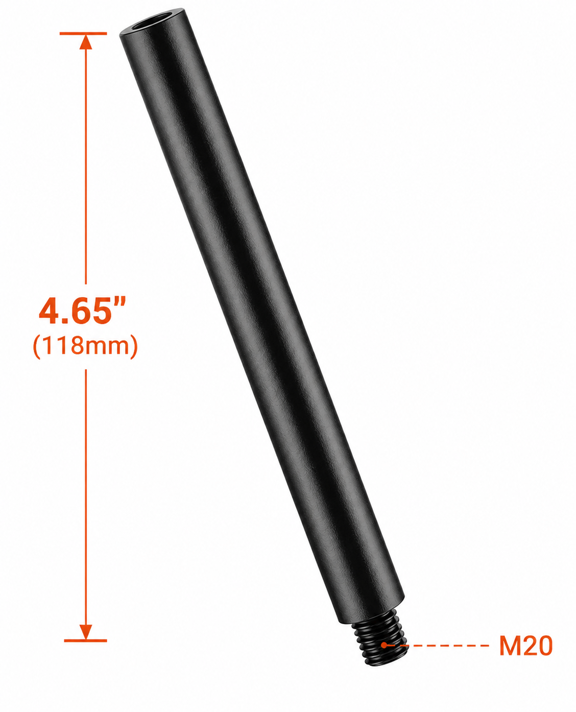 2 MR DJ SS25 4.65" Extended M20 Speaker Pole Extension Heavy-Duty Steel Speaker Pole Extender