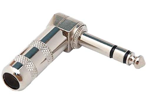 MR DJ QAM2 2-Piece 1/4" Right-Angle Stereo Male Audio Plug Connectors