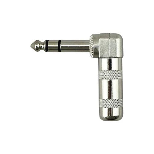 MR DJ QAM2 2-Piece 1/4" Right-Angle Stereo Male Audio Plug Connectors