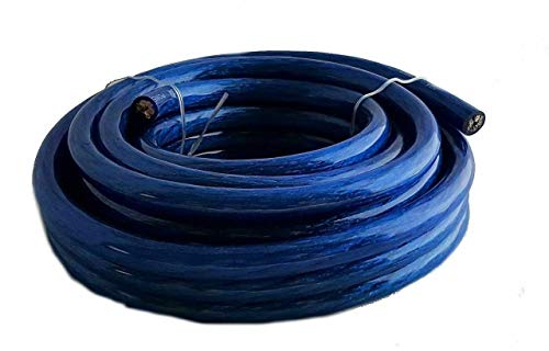 MR DJ DP0G25BL 1/0 Gauge Blue 25' Electrical Power Ground Soft Touch Wire Cable