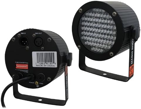MR DJ MAGICSHOT 86 RGB Par LED DMX Controlled Sound Activated Auto Play Color Change Stage Disco Lighting