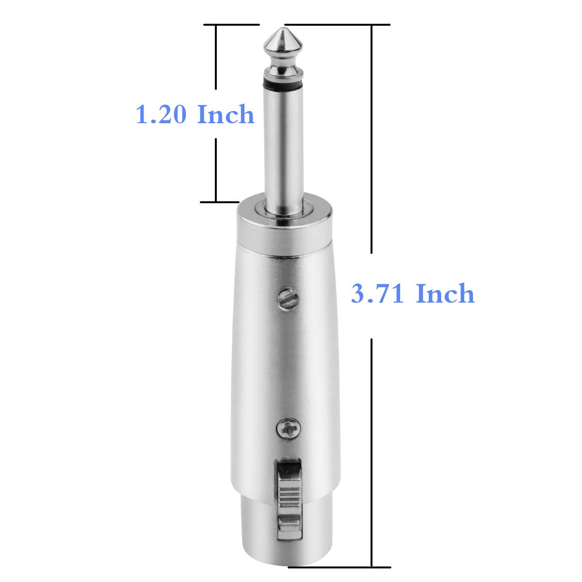 4 MR DJ QTMXLRF1 XLR Female to 1/4" Mono Male Adapter Converter Gender Audio Coupler