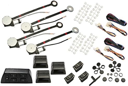 MK Audio MK-HW800 Universal Electric Power Window Conversion Kit for 4-Door Vehicles