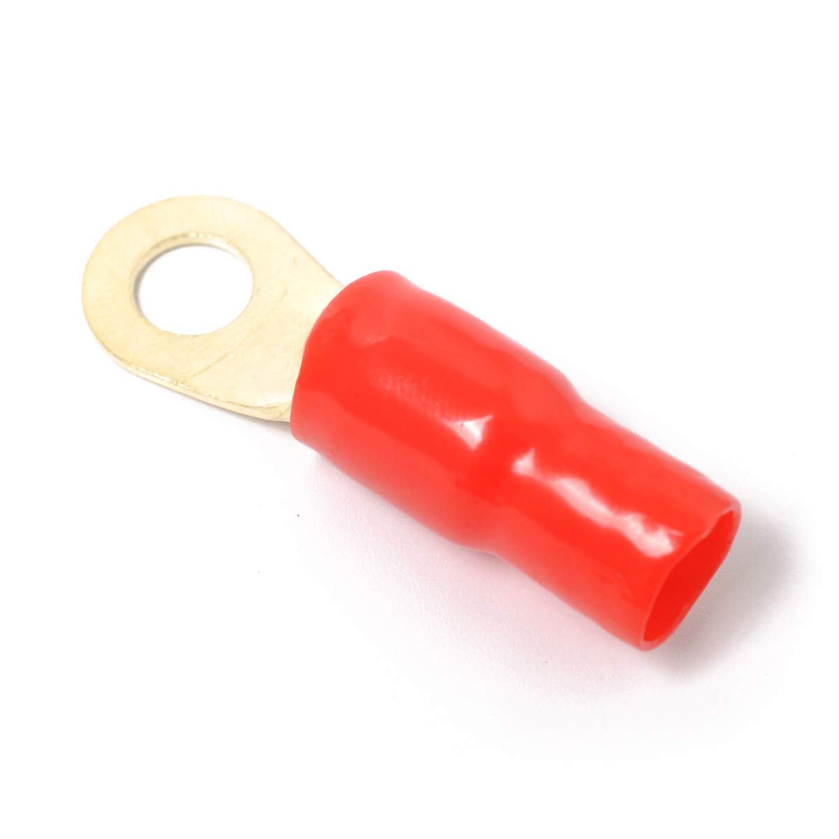 MR DJ DGRT0010 1/0 Gauge Crimp Ring Terminals Connectors 10-Pack (Red, Black)