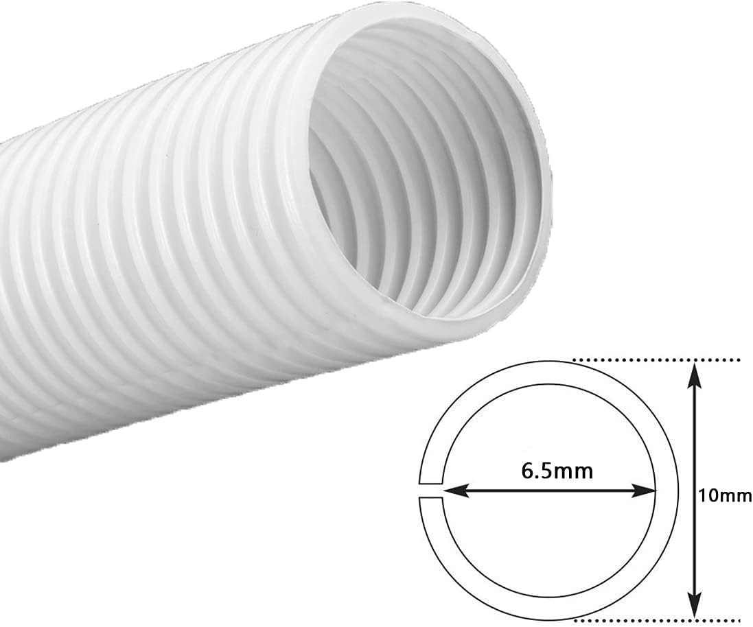 MR DJ DSLT12WH 100' 1/2" 13mm White Split Wire Loom Conduit Tubing Sleeve Tube