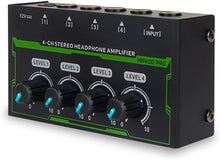 Load image into Gallery viewer, MR DJ Microamp HA400PRO Ultra-compact 4-channel stereo headphone amplifier