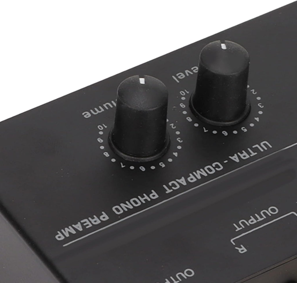 MR DJ PP500 Phono Turntable Preamp Input /TRS Output Stereo Knob Control Mini Record Player Preamplifier