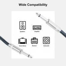 Load image into Gallery viewer, Absolute ASKJ-603 Speaker Cable Wire 1/4 inch TS to Same 3 feet
