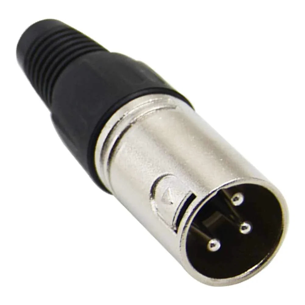 MR DJ XLRMH10 10 3-Pin XLR Male Connector Heads for Audio Microphone & DMX Cable Applications