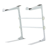 MR DJ LTS109WH Laptop Computer Stand White Mobile Disc Jockey PC Table Rack Mount Clamp Bracket