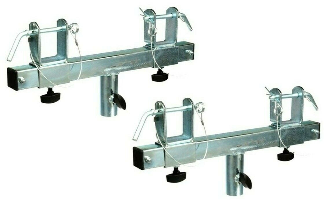 2 MR TRUSS Universal Chrome T-Adapter Triangle/Square Truss Adapter Bracket Tripod Crank Light Stand Bar
