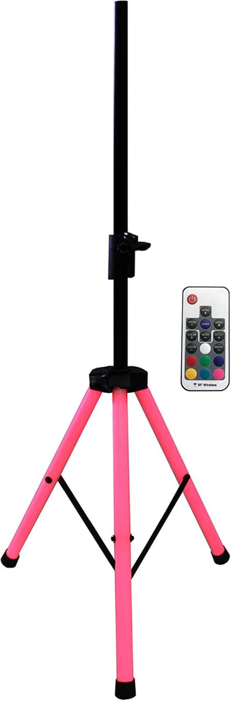 2 MR DJ SS700LED Universal Light Up Multi Color LED Speaker Stands w/Remote