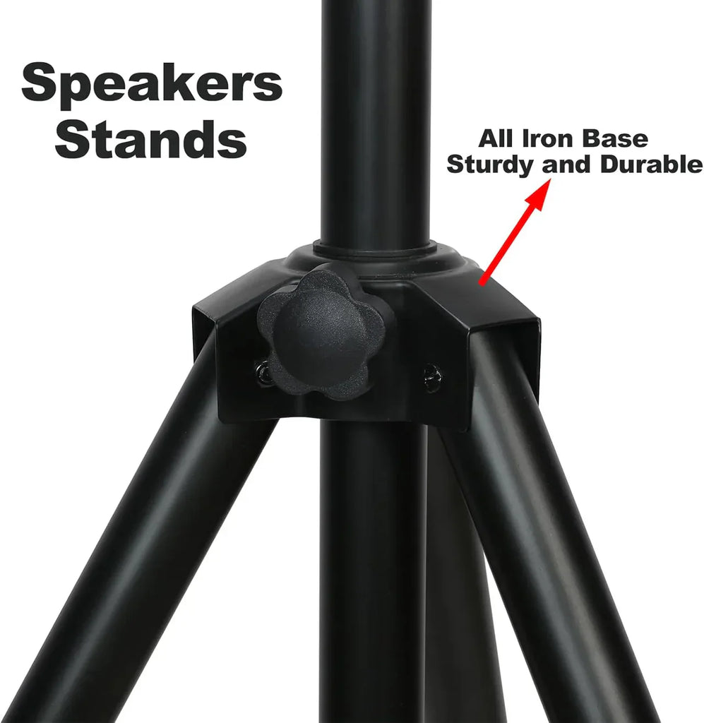 MR DJ SS750PKG Speaker Stand Bag & 1/4" Cable PRO PA DJ Home On Stage Speaker Stand Mount Holder with Road Carrying Bag