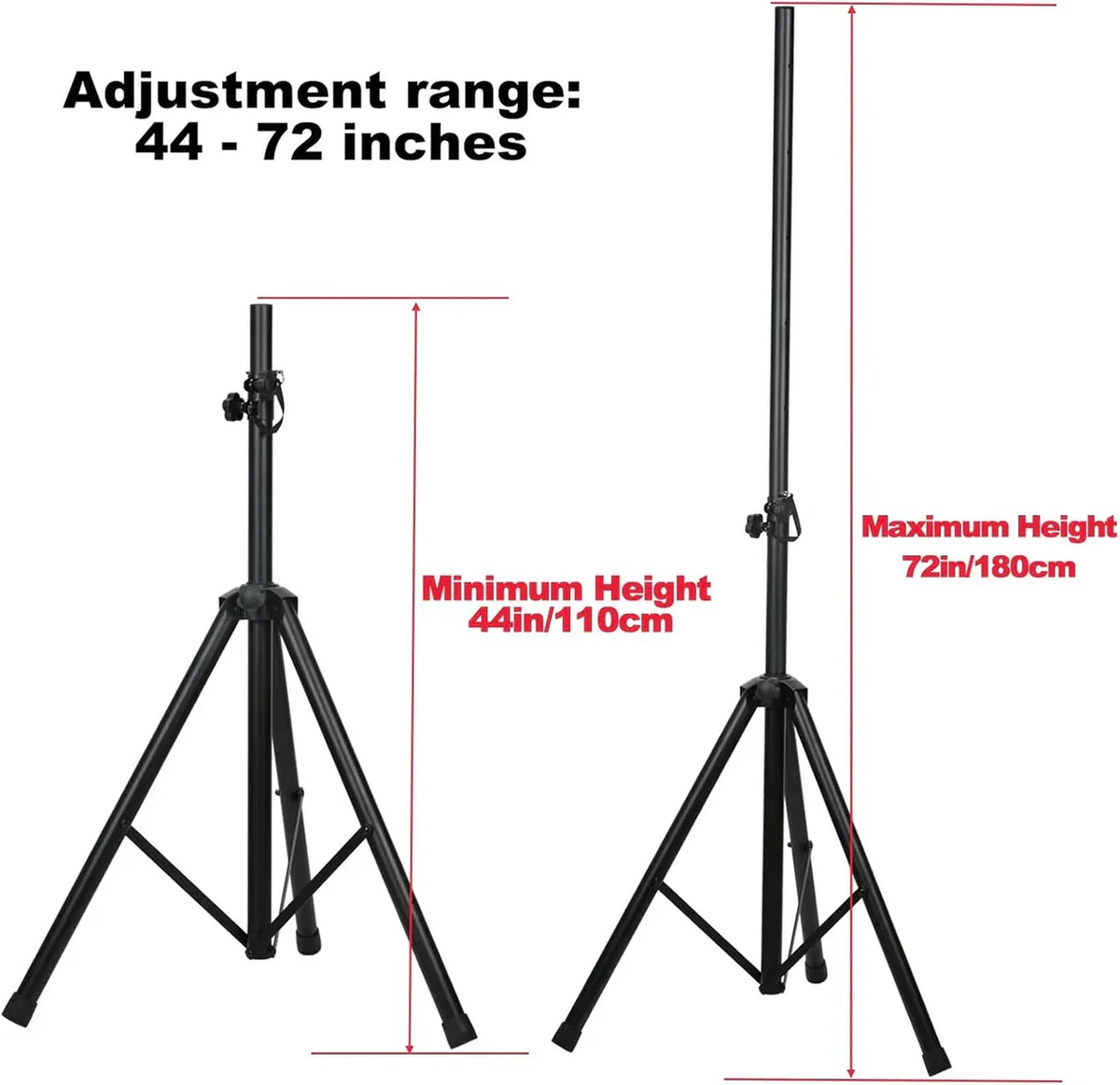 MR DJ SS350B Universal Black Heavy Duty Folding Tripod PRO PA DJ Home On Stage PA Speaker Stand Mount Holder