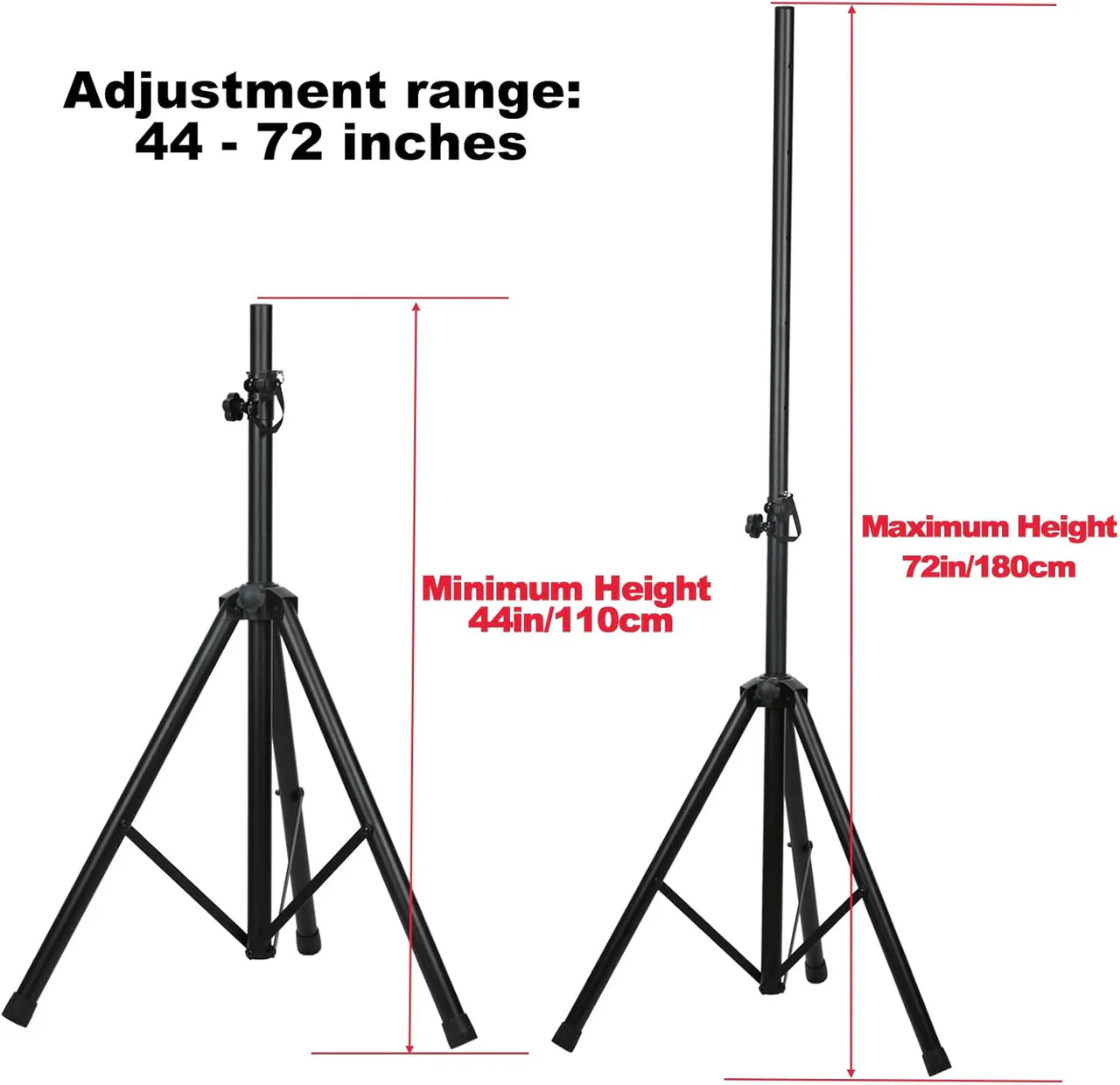 MR DJ SS350S Universal Silver Folding Tripod PRO PA DJ On Stage Speaker Stand