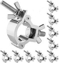 Load image into Gallery viewer, 10 MR Truss C138 Truss Clamp Stage Lights Clamp 1.18”-1.38”（30-35mm）, Perfectly fit for 30-35mm OD Tube/Pipe, Heavy Duty 165lb Premium Truss O Clamp for DJ Lighting Par Lights Spot Lights