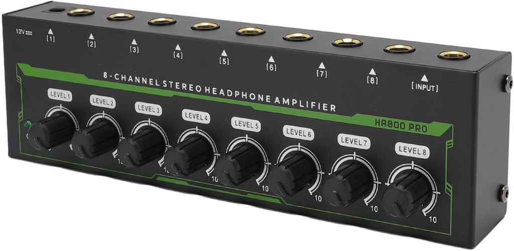 MR DJ Microamp HA800PRO Ultra-compact 8-channel stereo headphone amplifier