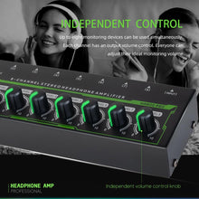 Load image into Gallery viewer, MR DJ Microamp HA800PRO Ultra-compact 8-channel stereo headphone amplifier