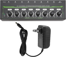 Load image into Gallery viewer, MR DJ Microamp HA800PRO Ultra-compact 8-channel stereo headphone amplifier