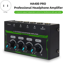 Load image into Gallery viewer, MR DJ Microamp HA400PRO Ultra-compact 4-channel stereo headphone amplifier