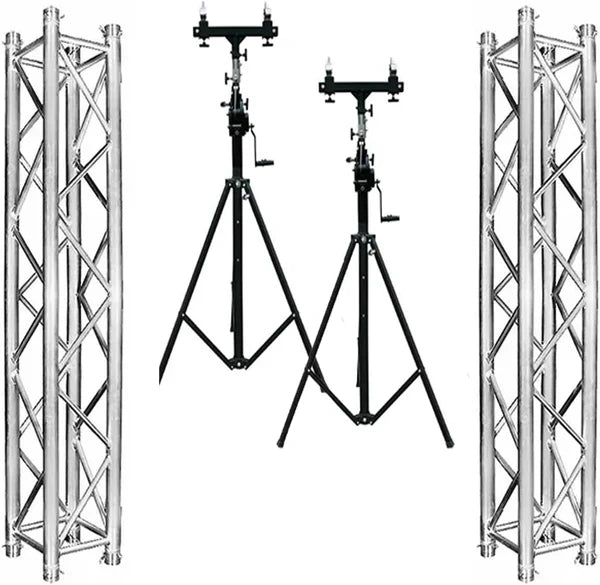 MR TRUSS DJ Crank-up Portable 10' Lighting Stand with 12' Truss Package