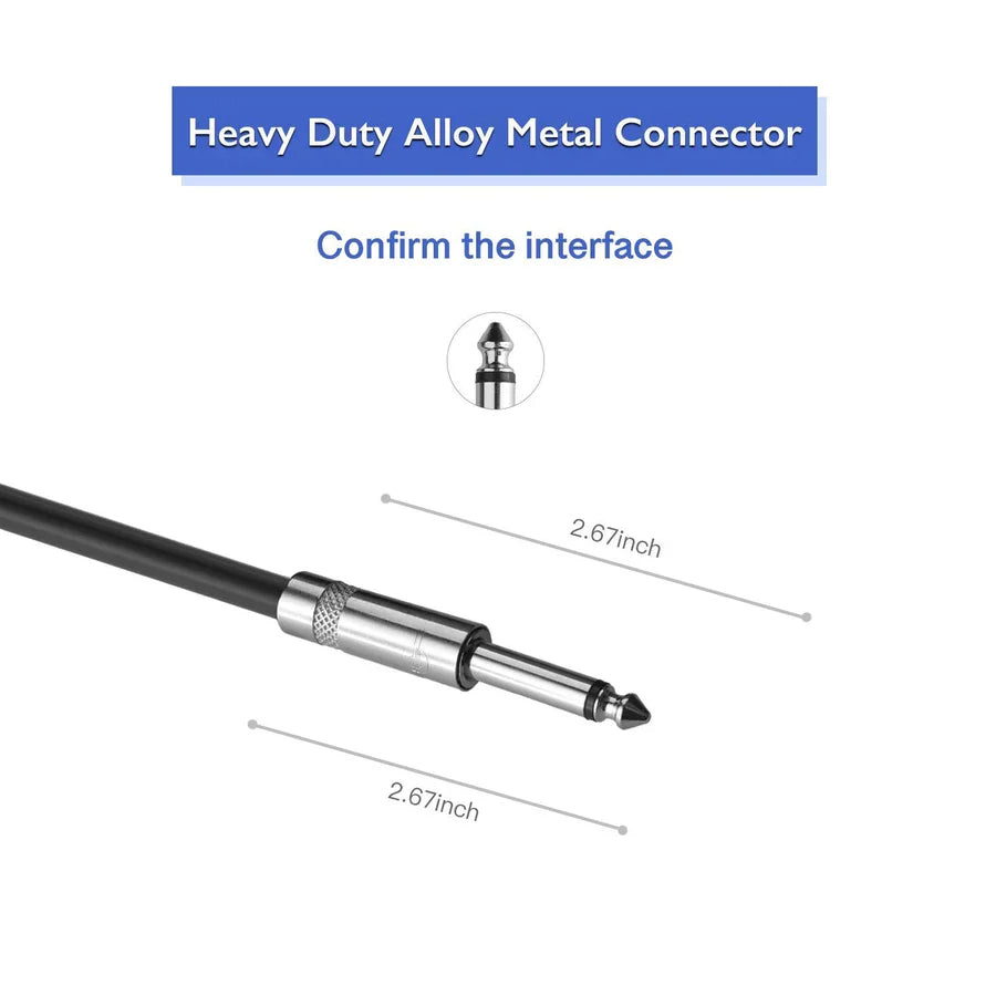 2 MR DJ CQQ50 50' Pro PA DJ Karaoke 1/4" Male to 1/4" Male Mono Audio Amp Patch Cords Speaker Wire PA Cable