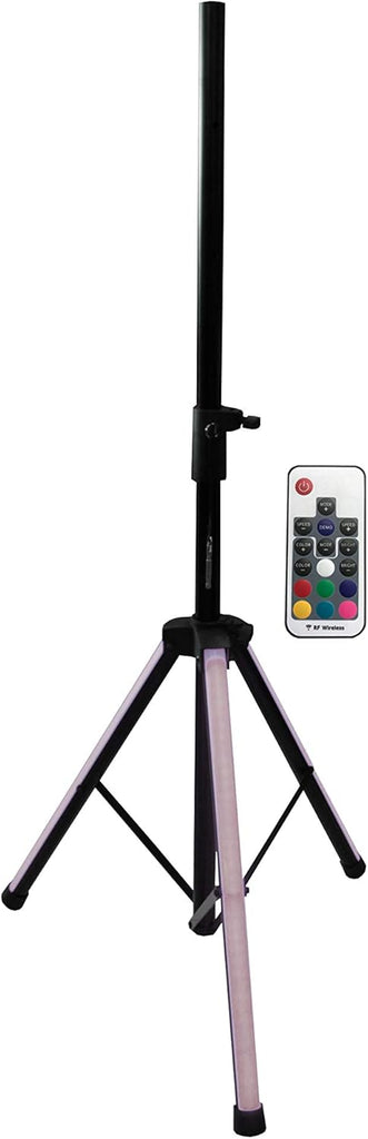 2 MR DJ SS850LED Universal Color-Changing Stand LED Speaker Stand Tripod Remote Control