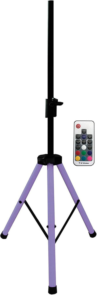2 MR DJ SS700LED Universal Light Up Multi Color LED Speaker Stands w/Remote