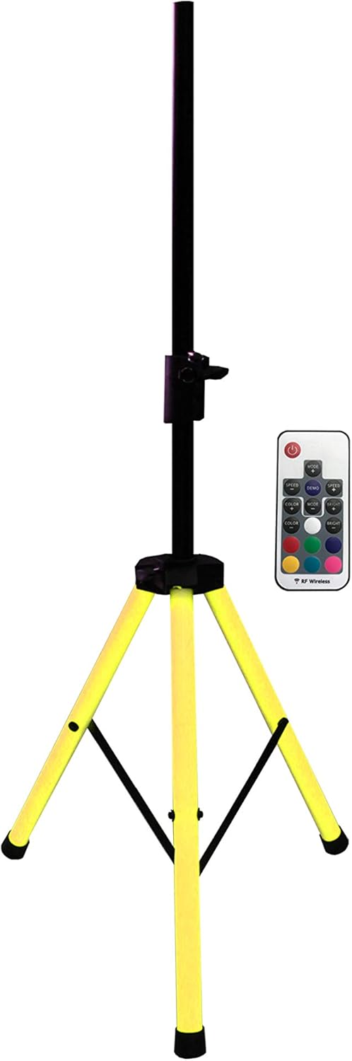 2 MR DJ SS700LED Universal Light Up Multi Color LED Speaker Stands with Remote
