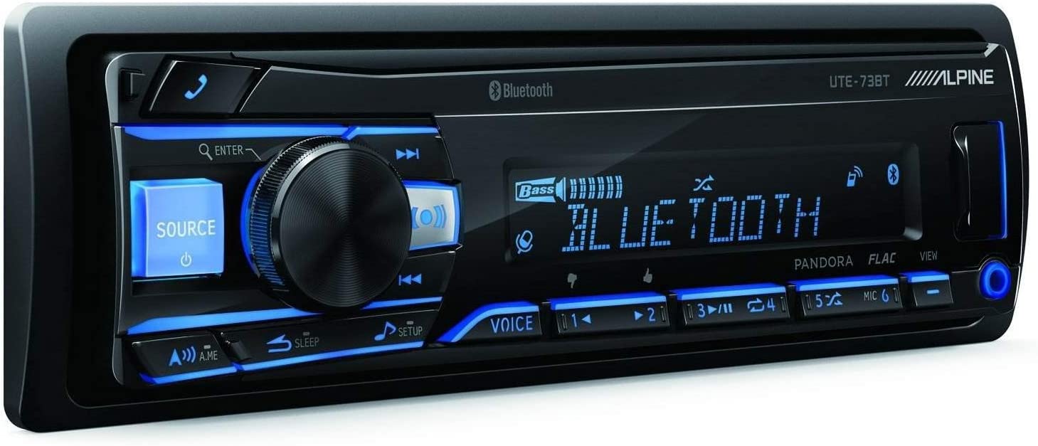 ALPINE UTE-73BT Mech-Less Digital Media Receiver with Bluetooth Wireless Technology
