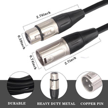 Load image into Gallery viewer, MR DJ CXMXF3 3' XLR Male to XLR Female Microphone Balanced Instrumental Dj XLR Interconnect Cable