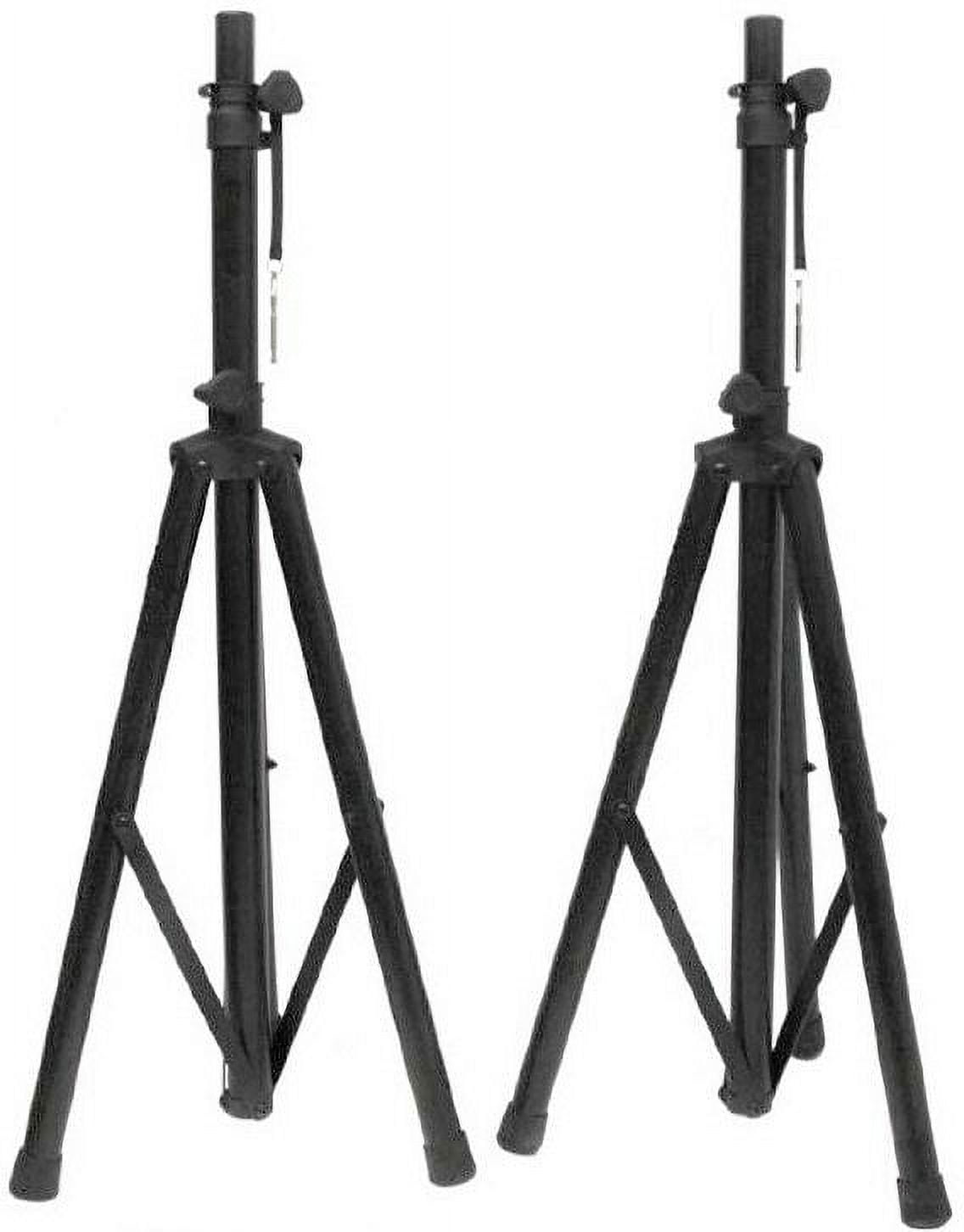 2 Pack MR DJ SS350B Universal Heavy-Duty Folding Tripod Speaker Stand