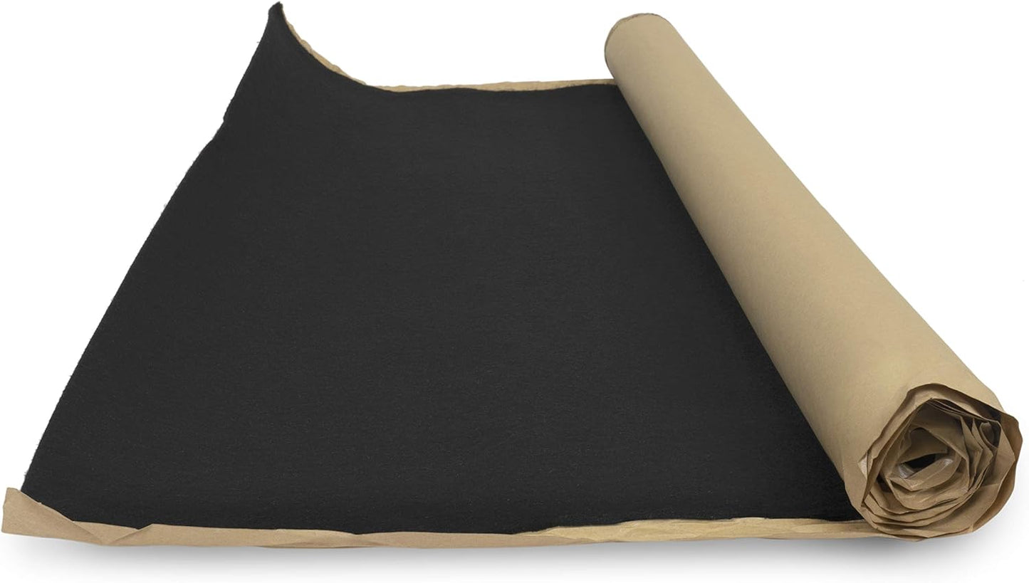 MR DJ MACA3BK 4' x 3' Self-Adhesive Underfelt Carpet Liner for Subwoofer Boxes Speaker Enclosures Car Trunks