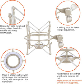 MR DJ SP01S Spider Microphone Shockmount Selected Studio Condenser Microphones